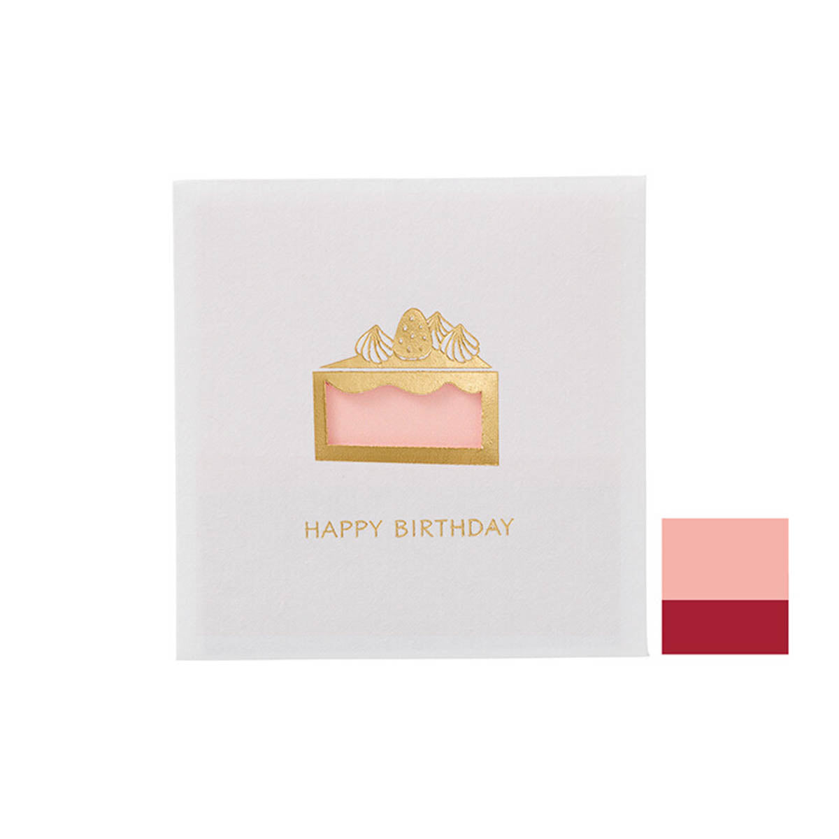 Grußkarte - Ausgestanzt - Golddruck - Happy Birthday