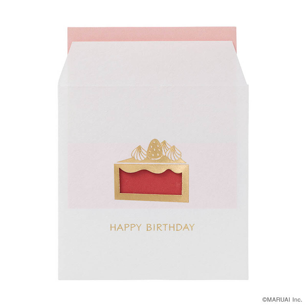 Grußkarte - Ausgestanzt - Golddruck - Happy Birthday