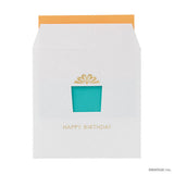Grußkarte - Ausgestanzt - Golddruck - Happy Birthday