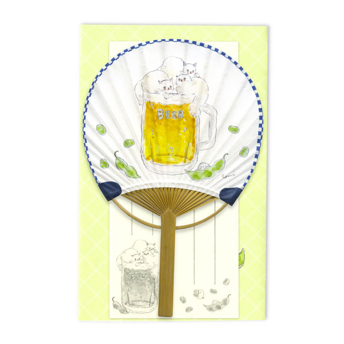 Grußkarte - Tokoro Komugi - Summer Bamboo Fan