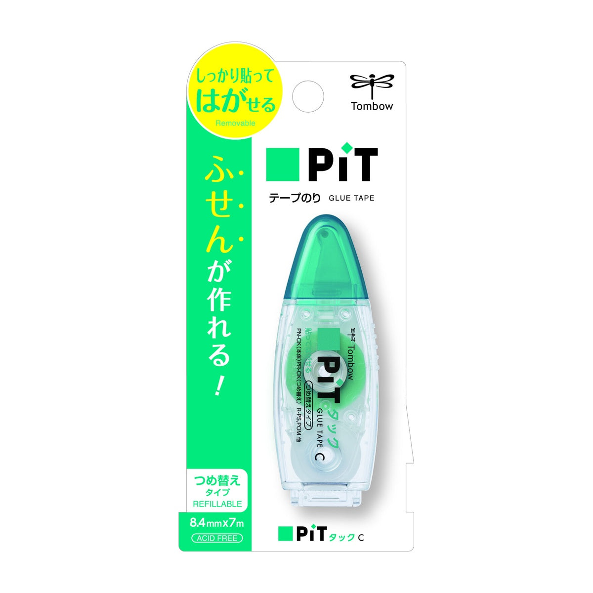 Klebstoff - Tombow - PiT - Tape Glue - Tack C - Strong & Peel Off