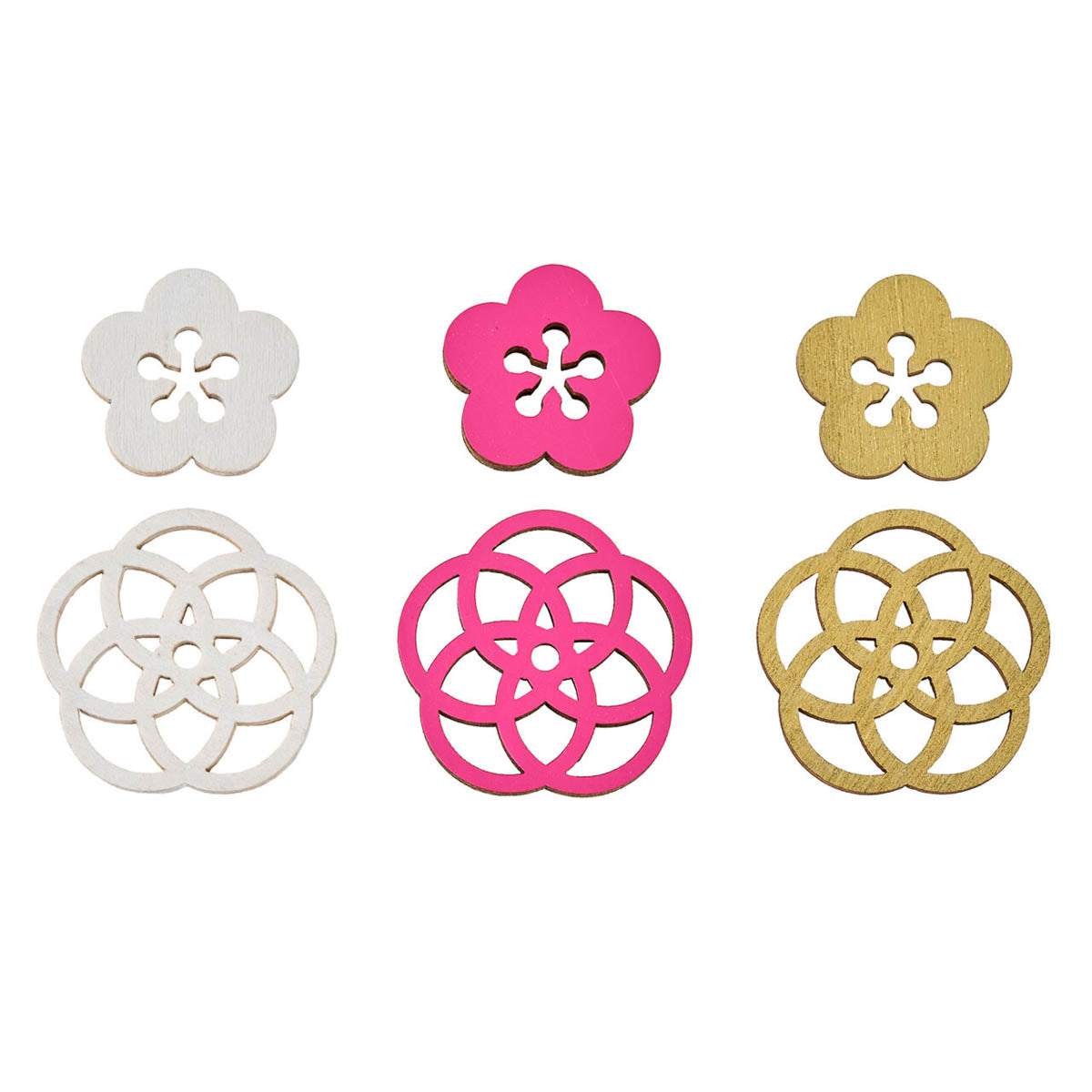 Deko-Ornament - Plum Blossoms - Metallica - 3-4cm
