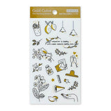 Journalsticker - Pine Book - Clear Sticker - Gold Line Drawings