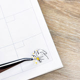 Journalsticker - Pine Book - Clear Sticker - Gold Color - Handwritten Schedule Seal