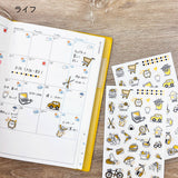 Journalsticker - Pine Book - Clear Sticker - Gold Color - Handwritten Schedule Seal
