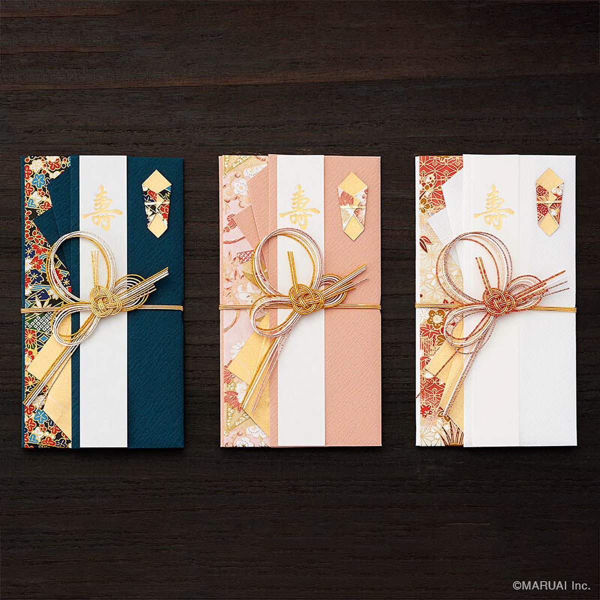 Geschenkumschlag - Blumen mit Gold
