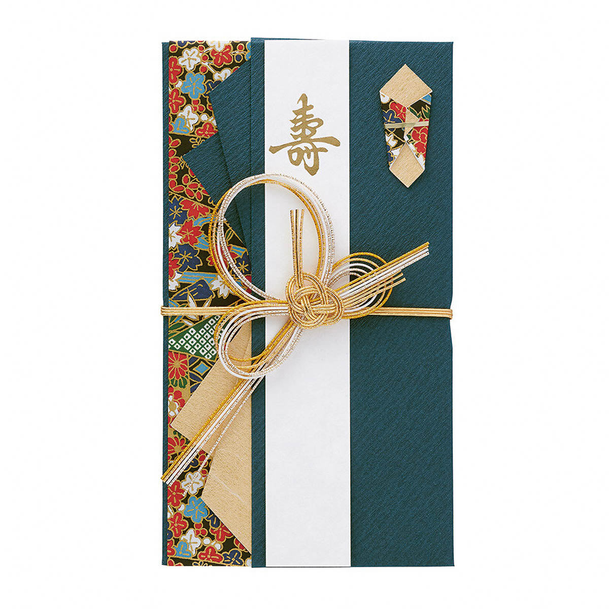 Geschenkumschlag - Blumen mit Gold