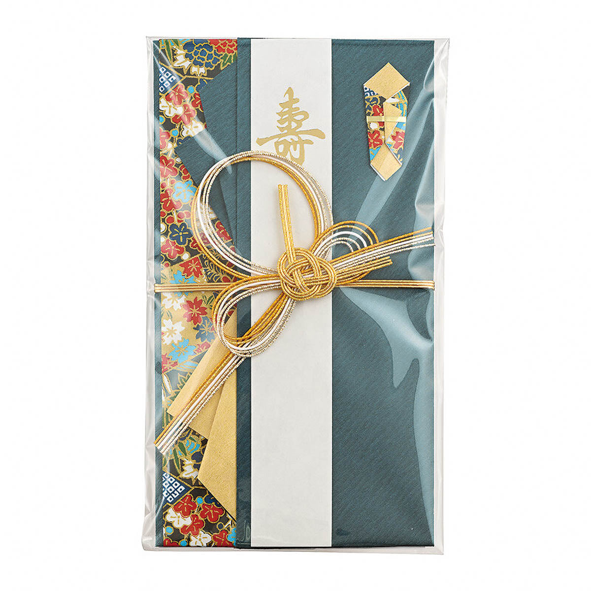 Geschenkumschlag - Blumen mit Gold