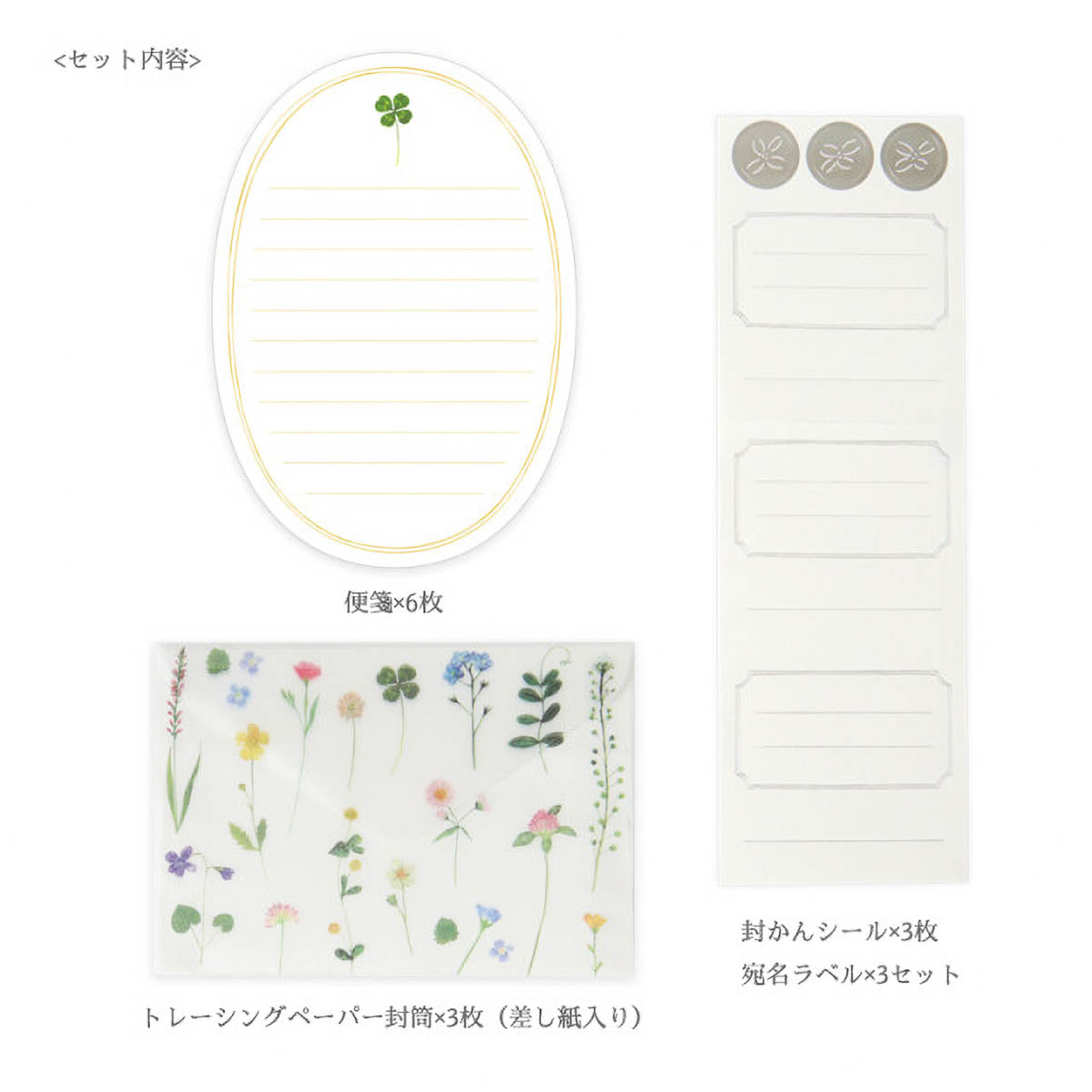 Briefpapier-Set - Somokka - Pressed Flowers