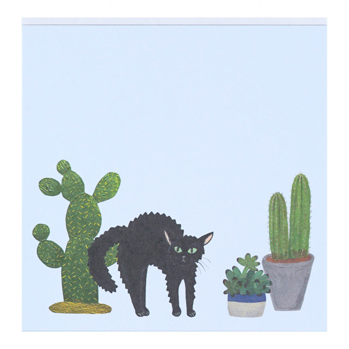 Notizblock - Greeting Life - Kahoko Sodeyama - Square Memo - Cat