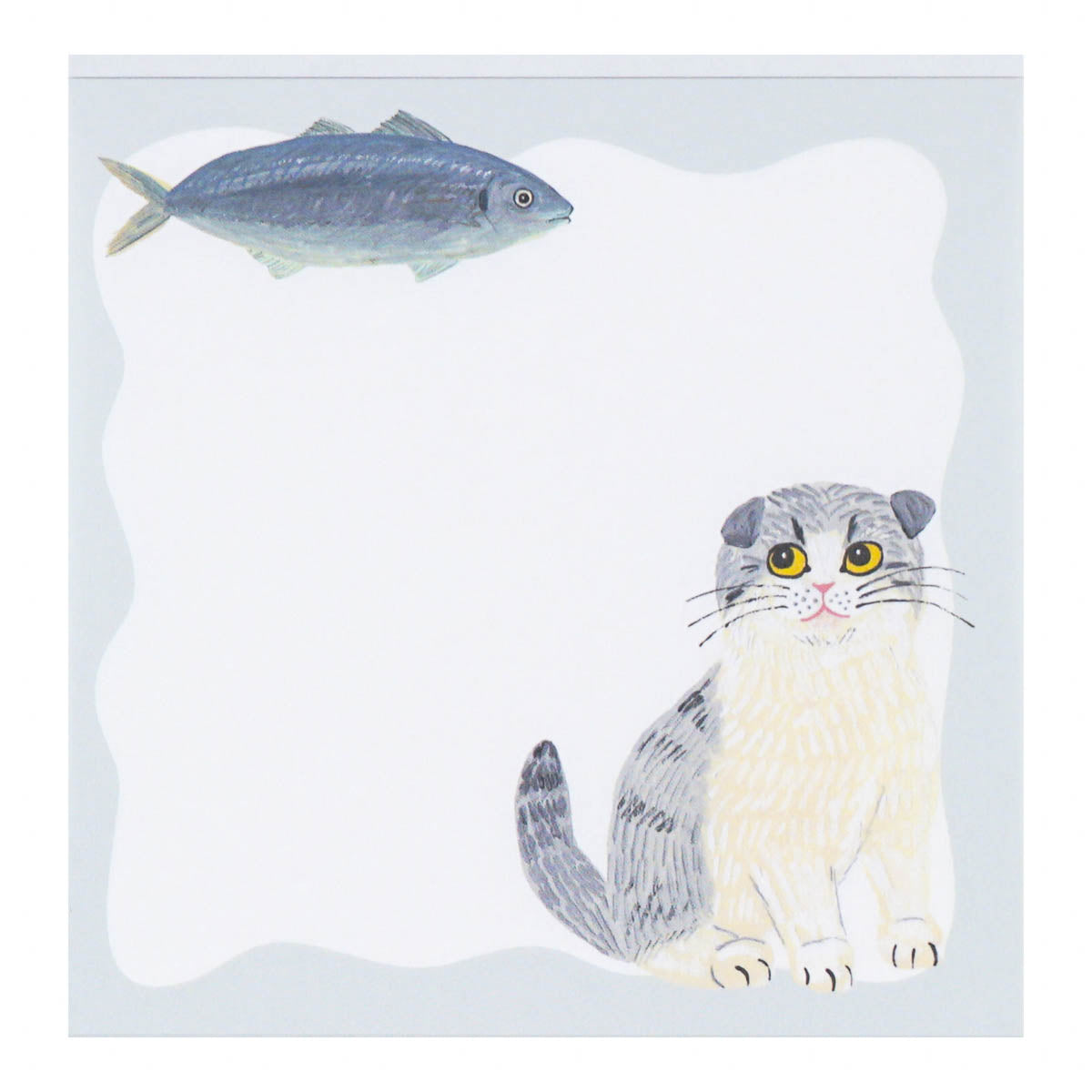 Notizblock - Greeting Life - Kahoko Sodeyama - Square Memo - Cat