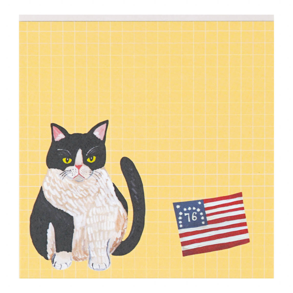 Notizblock - Greeting Life - Kahoko Sodeyama - Square Memo - Cat