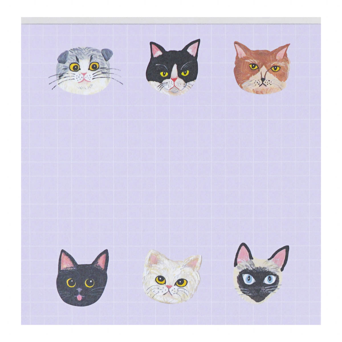 Notizblock - Greeting Life - Kahoko Sodeyama - Square Memo - Cat