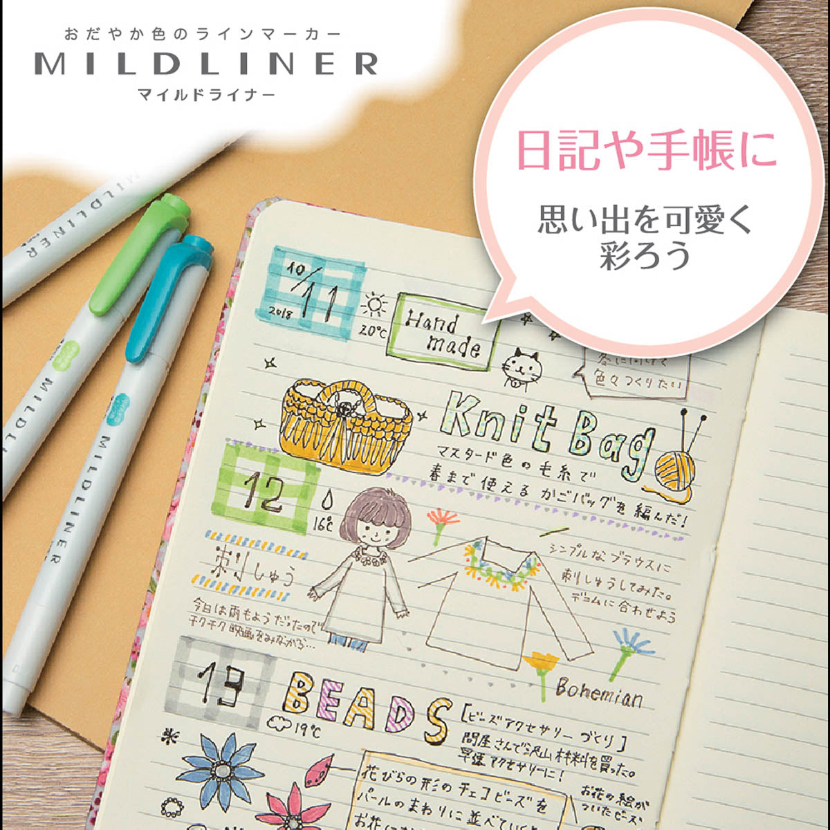 Marker - ZEBRA - Mildliner Highlighter - 5 Color Set