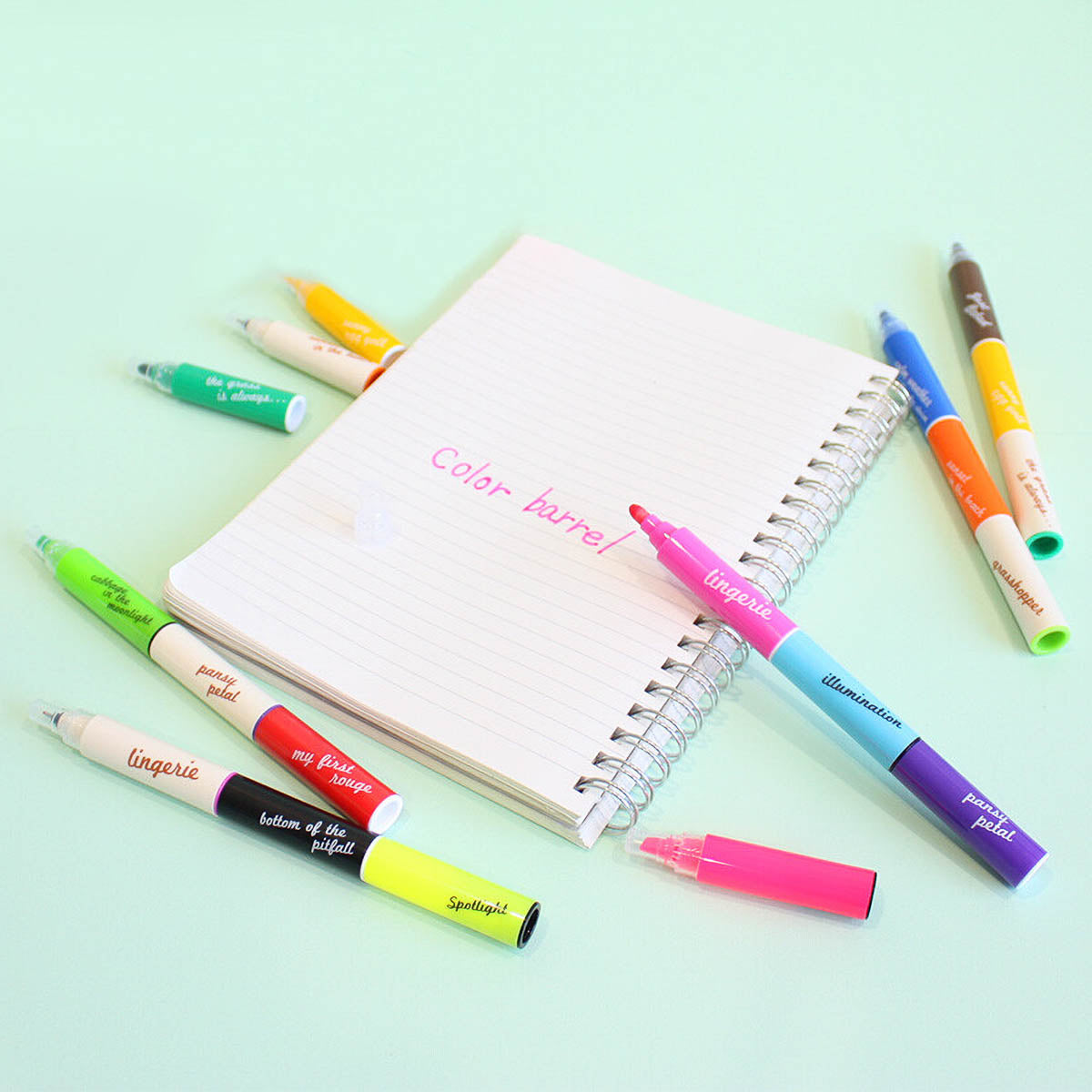 Marker - KOBARU - Color Barrel - Connectable Markers - Fluorescent