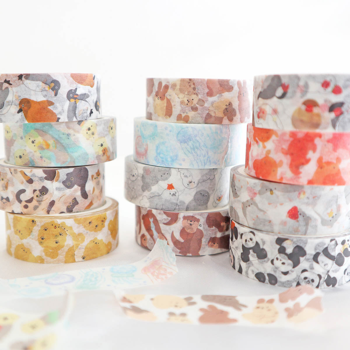 Masking Roll Sticker - WORLD CRAFT - Mamire - Cute Animals