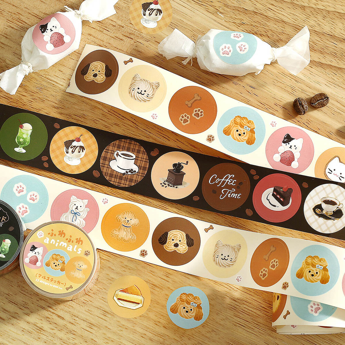 Masking Roll Sticker - Round Stickers