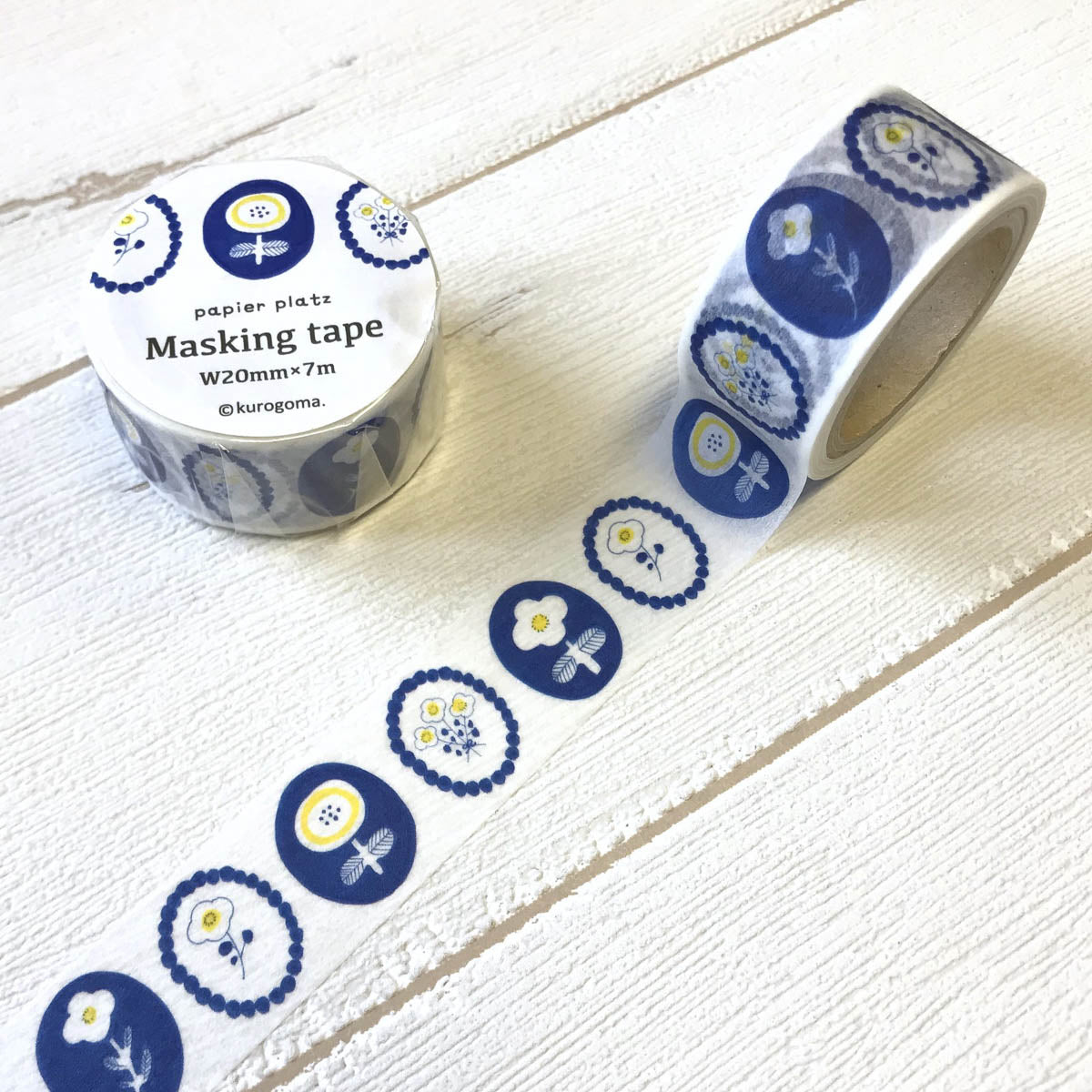 Masking Tape - Papier Platz - kurogoma - Flowers