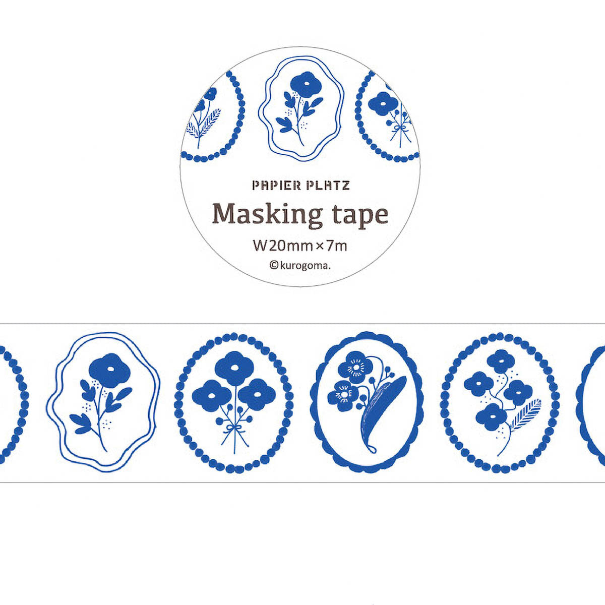 Masking Tape - Papier Platz - kurogoma - Flowers