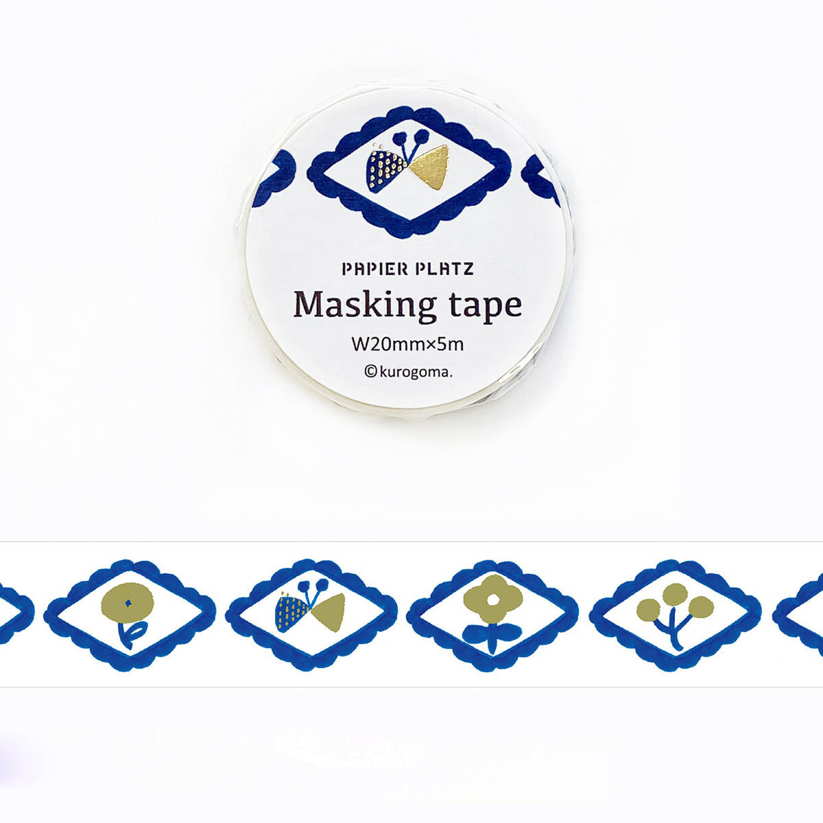 Masking Tape - Papier Platz - kurogoma - Flowers