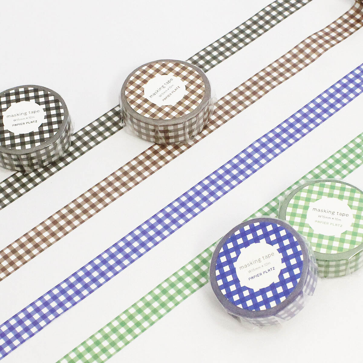 Masking Tape - Papier Platz - Gingham Check - Vol. 3 - Strong Colors