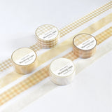 Masking Tape - Papier Platz - Check Pattern - Brown Tone