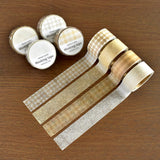Masking Tape - Papier Platz - Check Pattern - Brown Tone