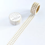 Masking Tape - Papier Platz - Check Pattern - Brown Tone