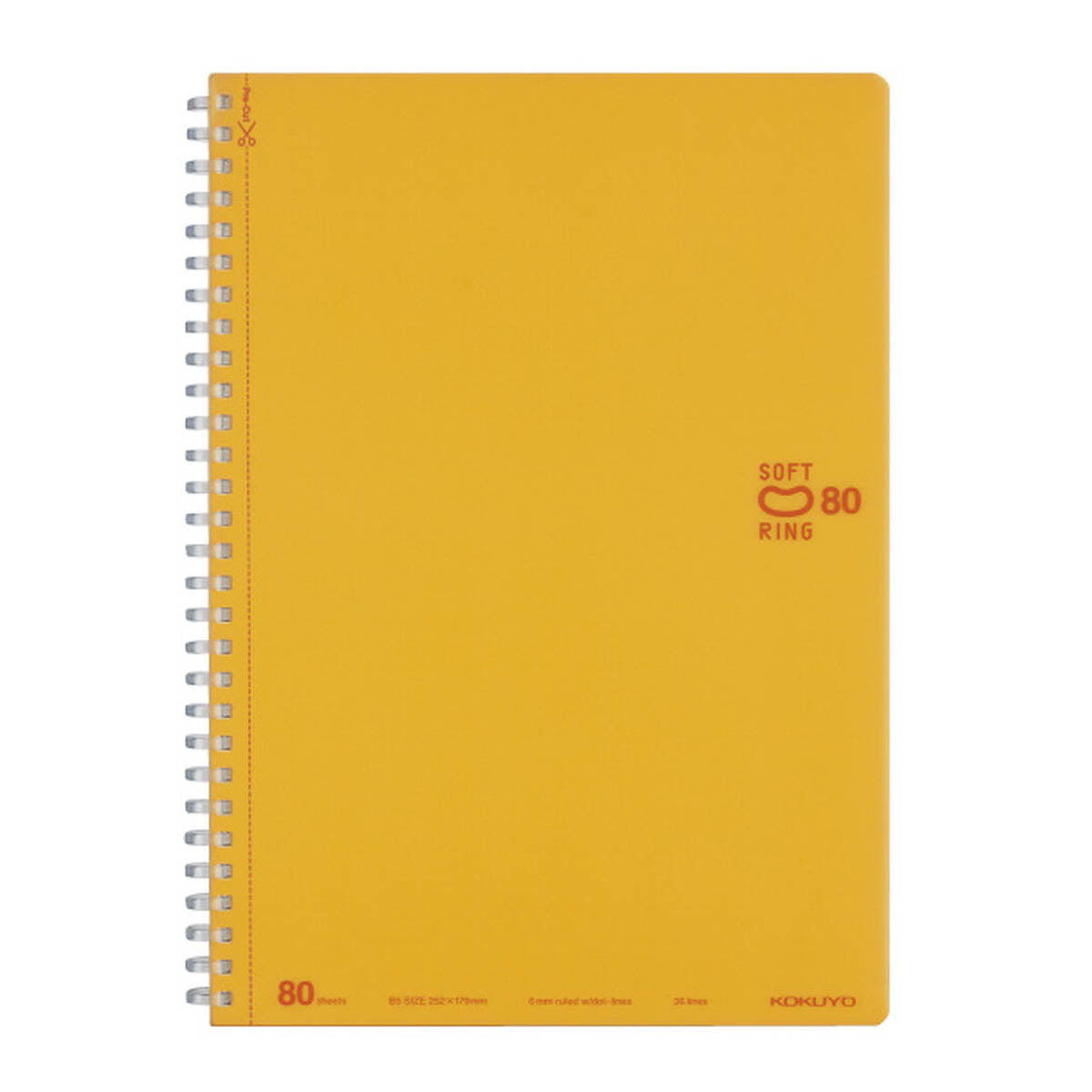 Notizbuch - Kokuyo - Soft Ring - B5 - liniert mit Punkten - 80 Seiten