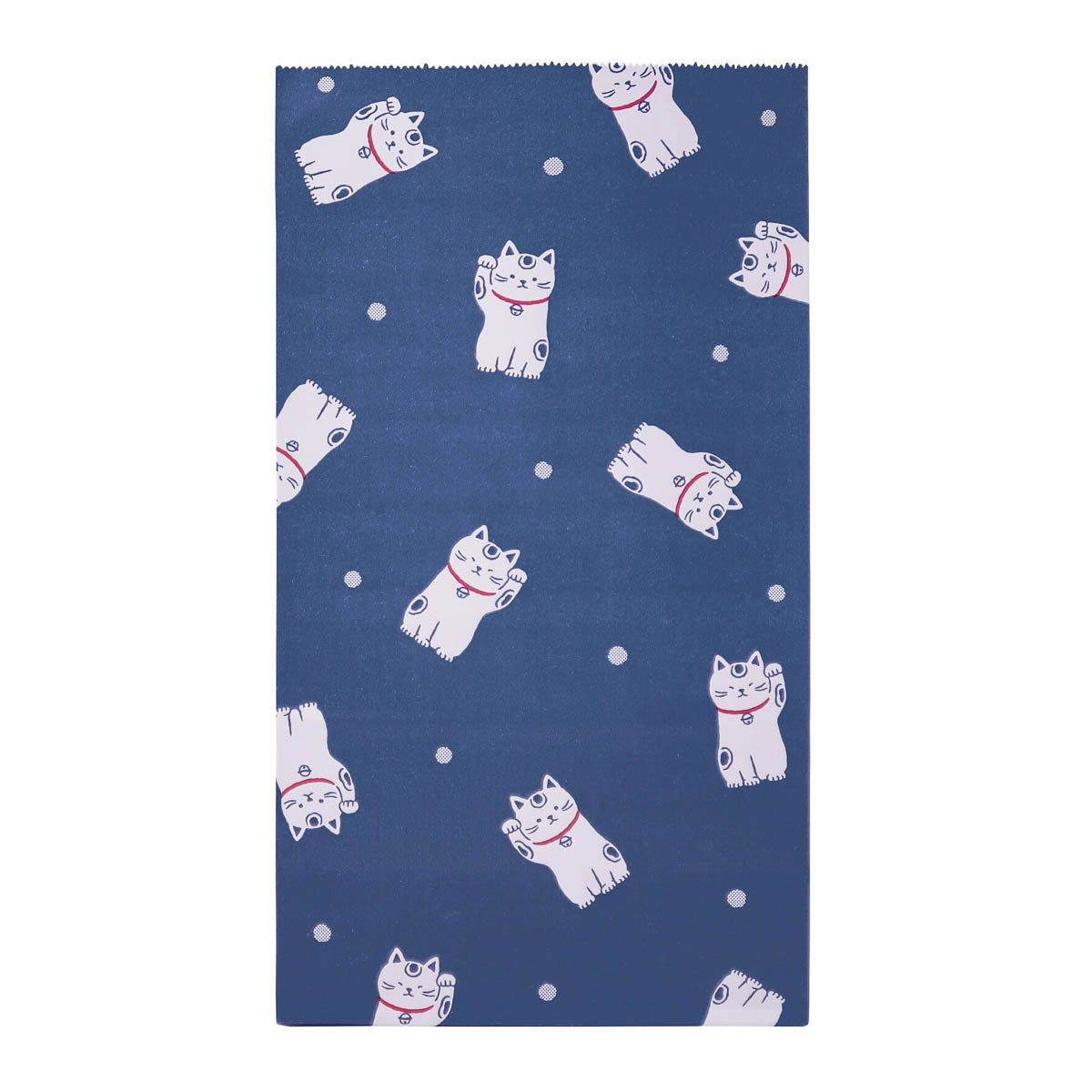 Papiertüte - Japanese Pattern - Bottom Bag (220x120x70mm) White - 10 Stück