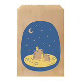 Papiertüte - Japanese Motive - Flachtüte (170x117mm) Kraftpapier - 10 Stück