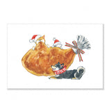 Postkarte - Shiba Inu and Christmas