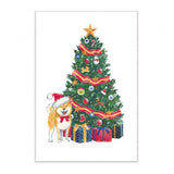 Postkarte - Shiba Inu and Christmas