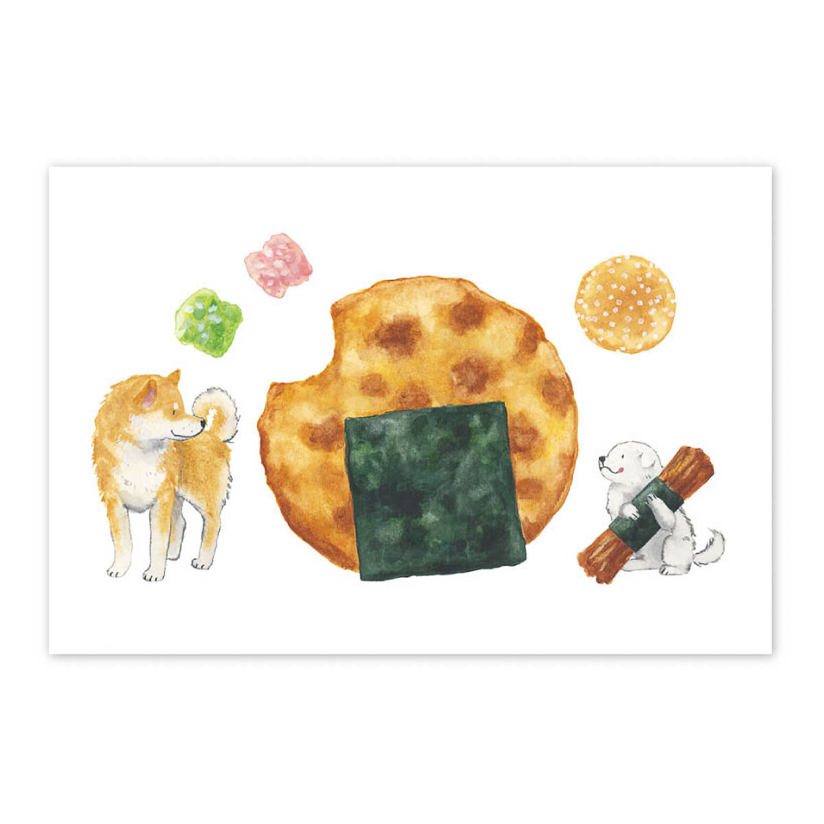 Postkarte - Natsuka Murata - Shiba Inu and Snacks (2024)