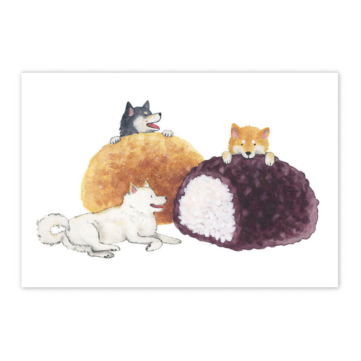 Postkarte - Natsuka Murata - Shiba Inu and Snacks (2024)