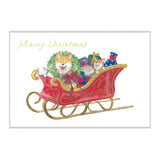 Postkarte - Shiba Inu and Christmas