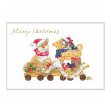 Postkarte - Shiba Inu and Christmas