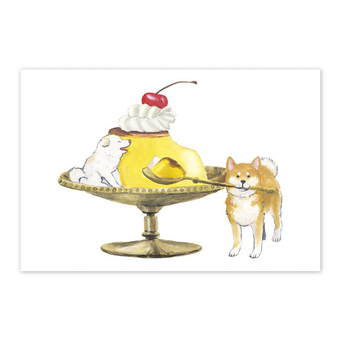 Postkarte - Natsuka Murata - Shiba Inu and Snacks (2024)