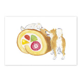 Postkarte - Natsuka Murata - Shiba Inu and Snacks (2024)