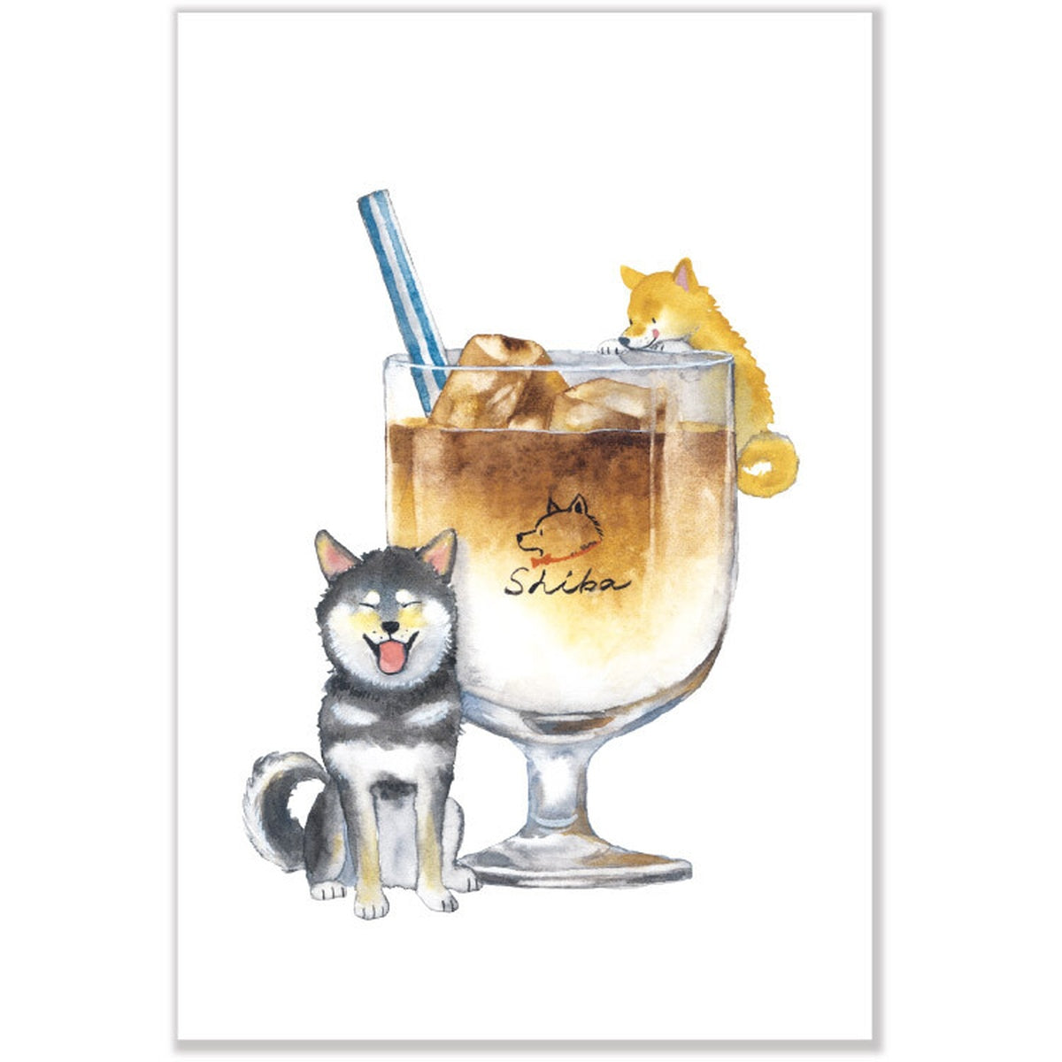 Postkarte - Shiba Inu and Summer