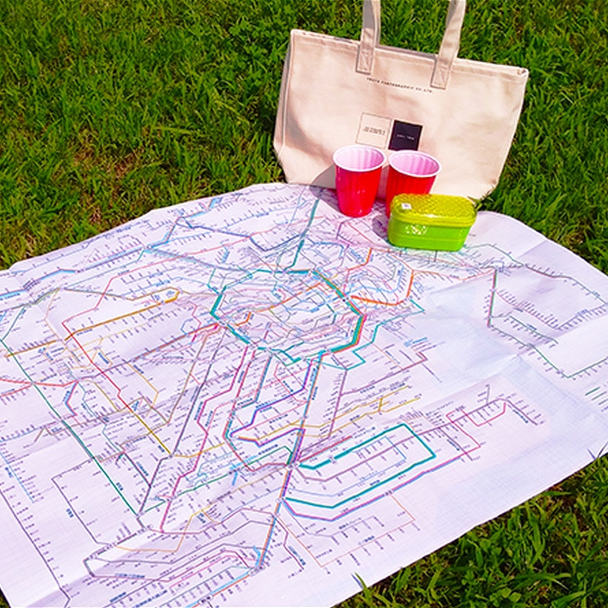 Picknickdecke - Tokyo Cartographic - Railway Map