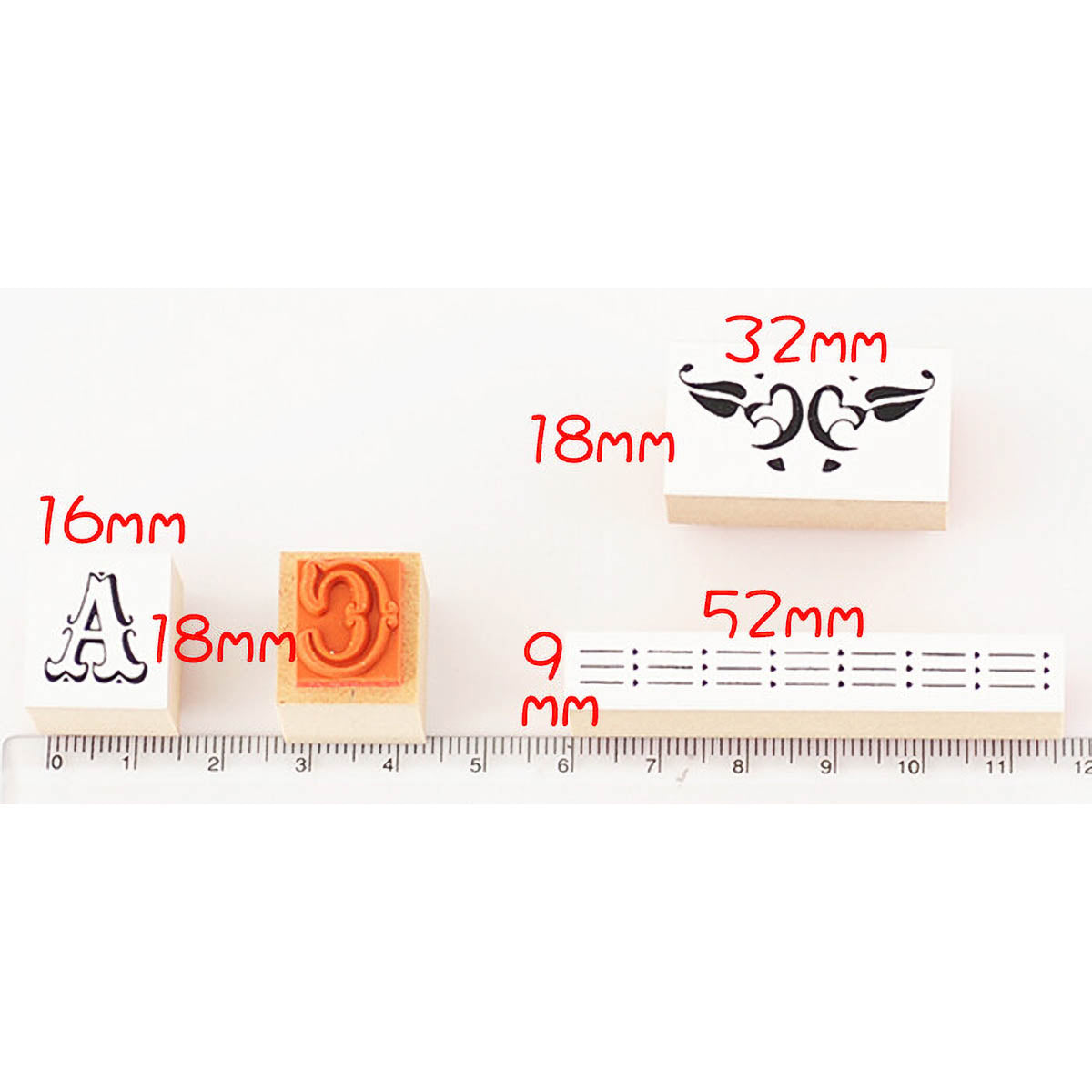 Stempel (Gummi) - Alphabet Set - Großbuchstaben