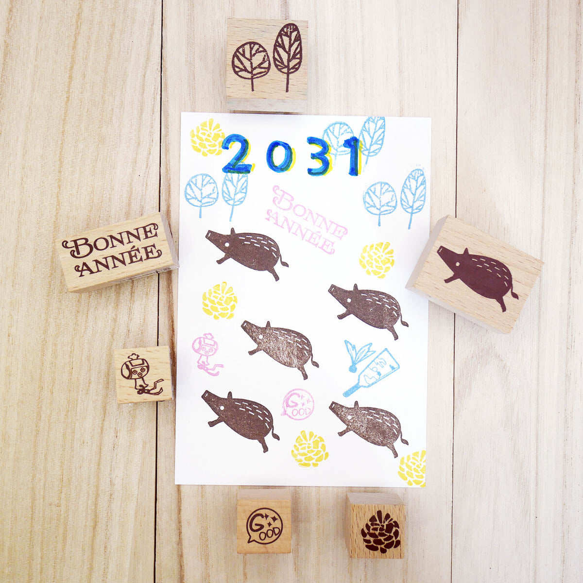 Stempel (Gummi) - Japanese Patterns - 2024
