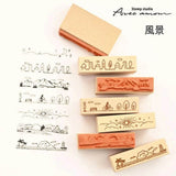 Stempel (Gummi) - Border Stamp - Set