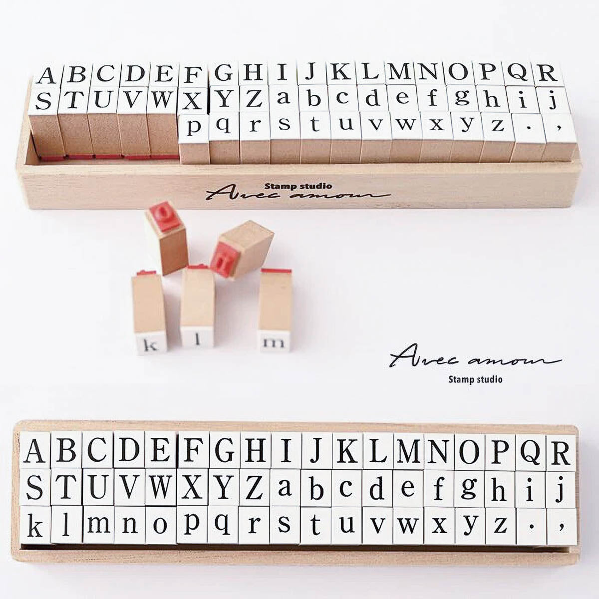Stempel (Gummi) - Alphabet Set - Klein- und Großbuchstaben