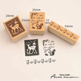 Stempel (Gummi) - Antique Stamp - Set of 3
