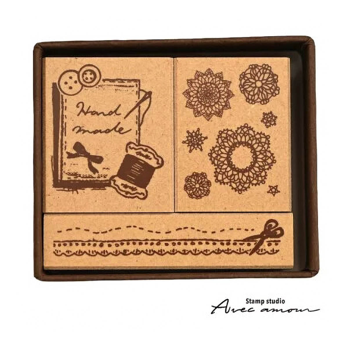 Stempel (Gummi) - Antique Stamp - Set of 3