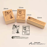 Stempel (Gummi) - Antique Stamp - Set of 3