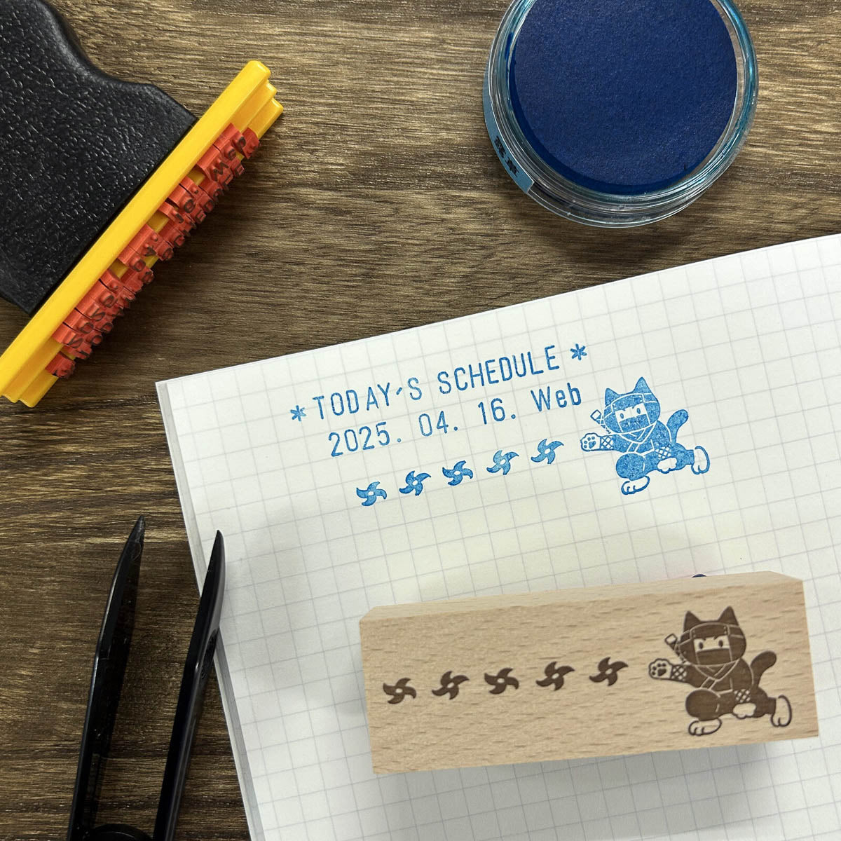 Stempel (Gummi) - Cat Ninja