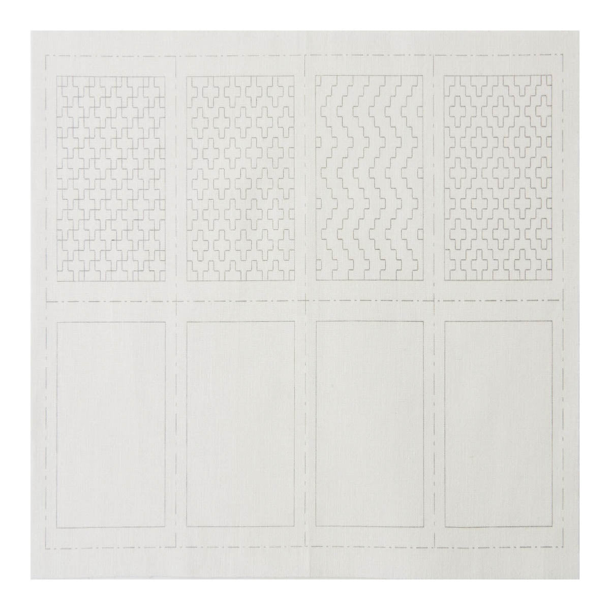Sashiko-Tuch - hidamari - 10 x 10 cm (4 Stück)